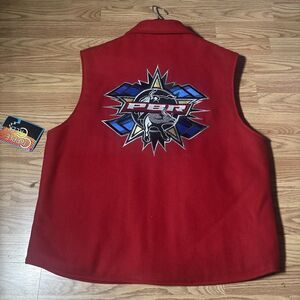 Cripple Creek CBR World Championship Bull Riding Wool Vest PBR Rodeo NWT Large